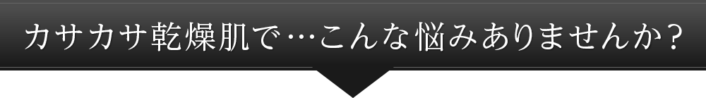 カサカサ乾燥肌で…こんな悩みありませんか？